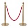 Elegante VIP-Absperrpfosten mit rotem Seil – Für Events, Empfang & mehr