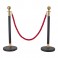 BG2 Elegante VIP-Absperrpfosten mit rotem Seil – Für Events, Empfang & mehr