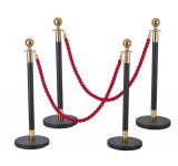 Elegante VIP-Absperrpfosten mit rotem Seil – Für Events, Empfang & mehr