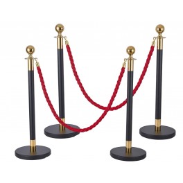 Elegante VIP-Absperrpfosten mit rotem Seil – Für Events, Empfang & mehr