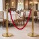 Elegante VIP-Absperrpfosten mit rotem Seil – Für Events, Empfang & mehr