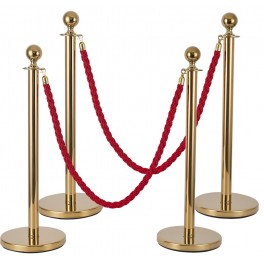 Elegante VIP-Absperrpfosten mit rotem Seil – Für Events, Empfang & mehr
