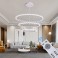 LED ceiling light with remote control/app, light color/brightness adjustable. White frame and star design
