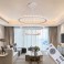 LED ceiling light with remote control/app, light color/brightness adjustable. White frame and star design