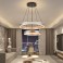 TY8224 LED Pendelleuchte mit Fernbedienung oder App Lichtfarbe/Helligkeit einstellbar Acryl Rand und Metallrahmen