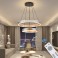 TY8224 LED Pendelleuchte mit Fernbedienung oder App Lichtfarbe/Helligkeit einstellbar Acryl Rand und Metallrahmen