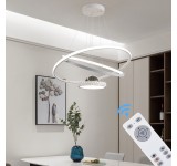 LED Deckenleuchte mit Fernbedienung/App Lichtfarbe/Helligkeit einstellbar. Weißer Rahmen und Sternen Design