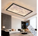 LED ceiling light dimmable with remote control, continuously variable 3000–7000 K, energy-saving, modern, black or white