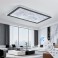 LED ceiling light dimmable with remote control, continuously variable 3000–7000 K, energy-saving, modern, black or white