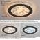LED ceiling light dimmable with remote control, continuously variable 3000–7000 K, energy-saving, modern, black or white