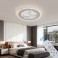 LED ceiling light dimmable with remote control, continuously variable 3000–7000 K, energy-saving, modern, black or white