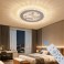 LED ceiling light dimmable with remote control, continuously variable 3000–7000 K, energy-saving, modern, black or white