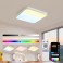 LED ceiling light dimmable with remote control, continuously variable 3000–7000 K, energy-saving, modern, black or white