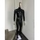 B Ware 134 DM1-8D M&auml;nnlich Abstrakte Schaufensterpuppe Galvanik Kopf H&auml;nde Neu Schwarz Matt