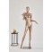 B Ware YL1-9  Schaufensterpuppe schicke Hautfarbend lackierte Weibliche Kopf Egghead