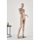 B Ware YL1-9  Schaufensterpuppe schicke Hautfarbend lackierte Weibliche Kopf Egghead