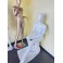 B Ware XF-17B wei&szlig; sitzende weibliche  Schaufensterpuppe lackiert  