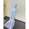B Ware XF-17B wei&szlig; sitzende weibliche  Schaufensterpuppe lackiert  