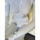 B Ware XF-17B wei&szlig; sitzende weibliche  Schaufensterpuppe lackiert  