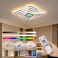 LED Deckenleuchte Infinity RGB mit Fernbedienung, 3D Tunneleffekt, Lichtfl&auml;chen einzeln schaltbar dimmbar 10&ndash;100%, 1800&ndash;12000K 