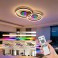 LED Deckenleuchte Infinity RGB mit Fernbedienung, 3D Tunneleffekt, Lichtfl&auml;chen einzeln schaltbar dimmbar 10&ndash;100%, 1800&ndash;12000K 