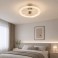White ceiling fan with LED lighting, adjustable light color, 6 speeds, timer, and summer/winter modes.