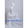 abstract sitting mannequin XF-17B shining white 