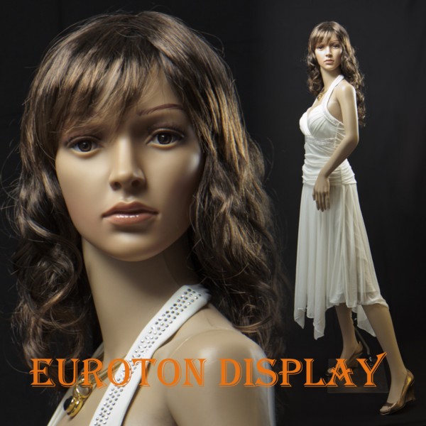 SF 2 Euroton Écran Mannequin avec 2 pelucas de plaque de métal