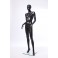 CS15-8 abstrakte Schaufensterpuppe schwarz  in matt Frau 