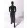abstract sitting mannequin XF-17H shining black