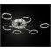 LED ceiling light  Y8010-C-6C Luxury Design  chrome  Ø 88cm H 9cm  warm white 3000k 6x6,5W   Energy efficiency class: A + 