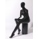 weibliche abstrakte Schaufensterpuppe schwarz Glanz K46980-H  XF17-H
