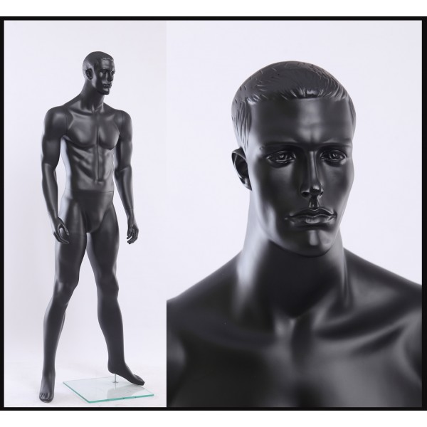 EurotonDisplay MCWhite weiß matt abstrakte Schaufensterpuppe mit Metallplatte male mannequin männlich MC1W