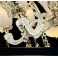 chandelier SS107-6 fl  crystal ,glass, metal E14