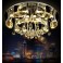 LED ceiling light 2017 crystal clear / amber 97x69cm incl. LEDs and remote control light color / brightness adjustable 64w