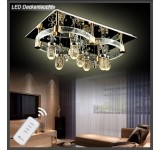 LED ceiling light 2017 crystal clear / amber 97x69cm incl. LEDs and remote control light color / brightness adjustable 64w