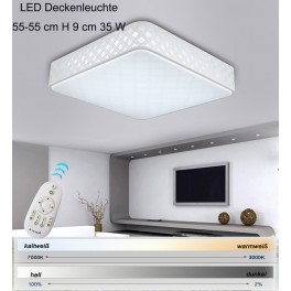 LED ceiling light 58005 55*55 cm H 9 cm, 35 W with remote control light color/brightness adjustable 