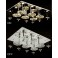 LED ceiling light 1680 101*76 cm crystal clear incl. LEDs and remote control light color  adjustable 80 W