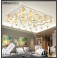 LED ceiling light 6888 95*75 cm crystal clear incl. LEDs and remote control light color adjustable 142 W