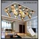 LED ceiling light 1562 75*50 cm crystal clear incl. LEDs and remote control light color adjustable 104 W