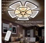 LED ceiling light XW065-10LNB with remote control light color adjustable. Acrylic screen white lacquered metal frame. A +