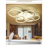 3373 LED ceiling light with remote control light color / brightness adjustable Silicone screen white lacquered metal frame A +