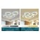 3373 LED ceiling light with remote control light color / brightness adjustable Silicone screen white lacquered metal frame A +