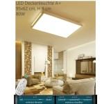 1601 80W LED ceiling light with remote control light color and brightness adjustable acrylic screen