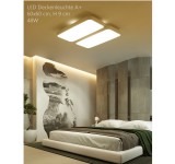 8019 LED ceiling light with remote control light color / brightness adjustable acrylic screen white lacquered metal frame