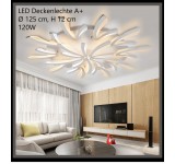 XW062 LED Deckenleuchte mit Fernbedienung Lichtfarbe/ Helligkeit einstellbar Acryl-Schirm weiß lackierter Metallrahmen