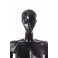 Weiblich abstrakte Schaufensterpuppe CS-17-8 schwarz matt modellierte Frisur Gesicht schick 