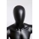 PM-O-8 Mann Abstract continuous black matte woman sporty chic fashion shop window doll