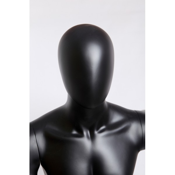 XM-11-8 Figur mit Kopf männliche  schwarz Matt Mann abstrakte Schaufensterpuppe 