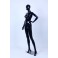 F21-F1-1 Frau Weibliche Abstrake Schaufensterpuppe schwarz Glänzend Hautfarbe Frau Egghead Neu